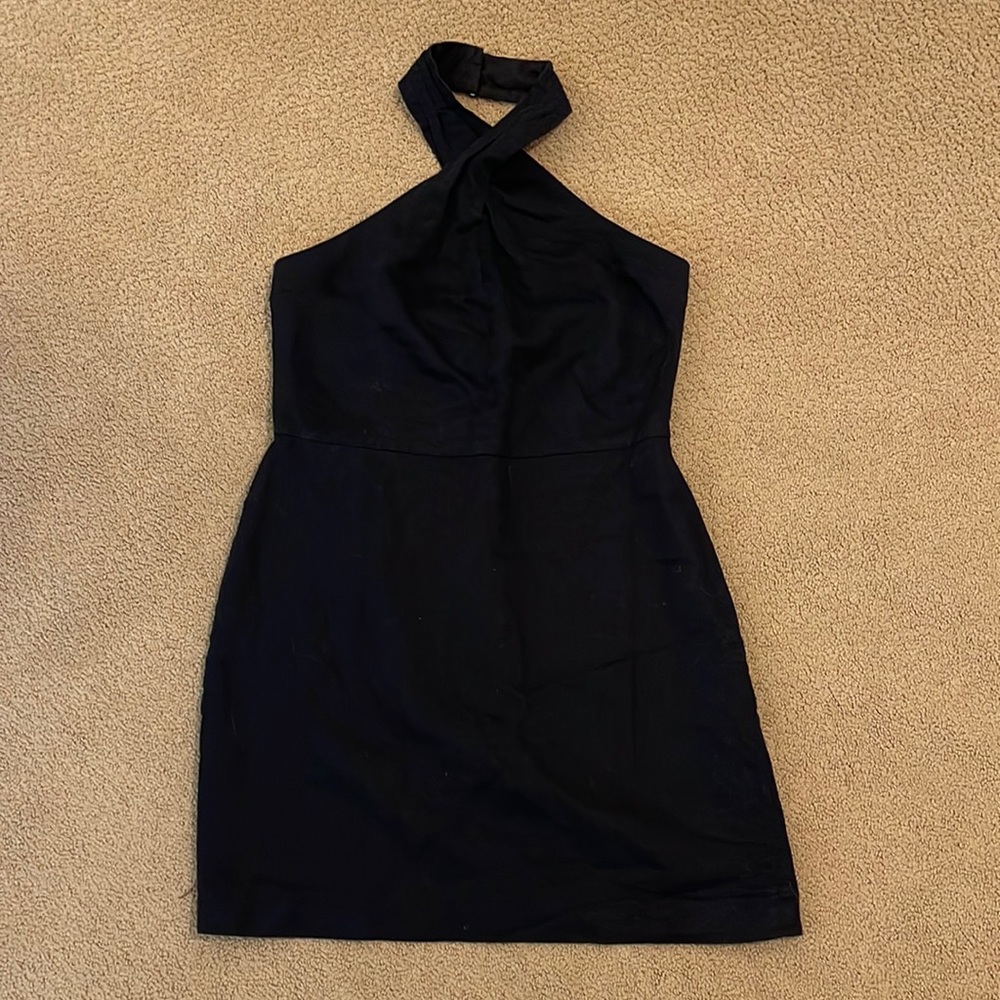 Banana Republic Black Halter Mini Dress